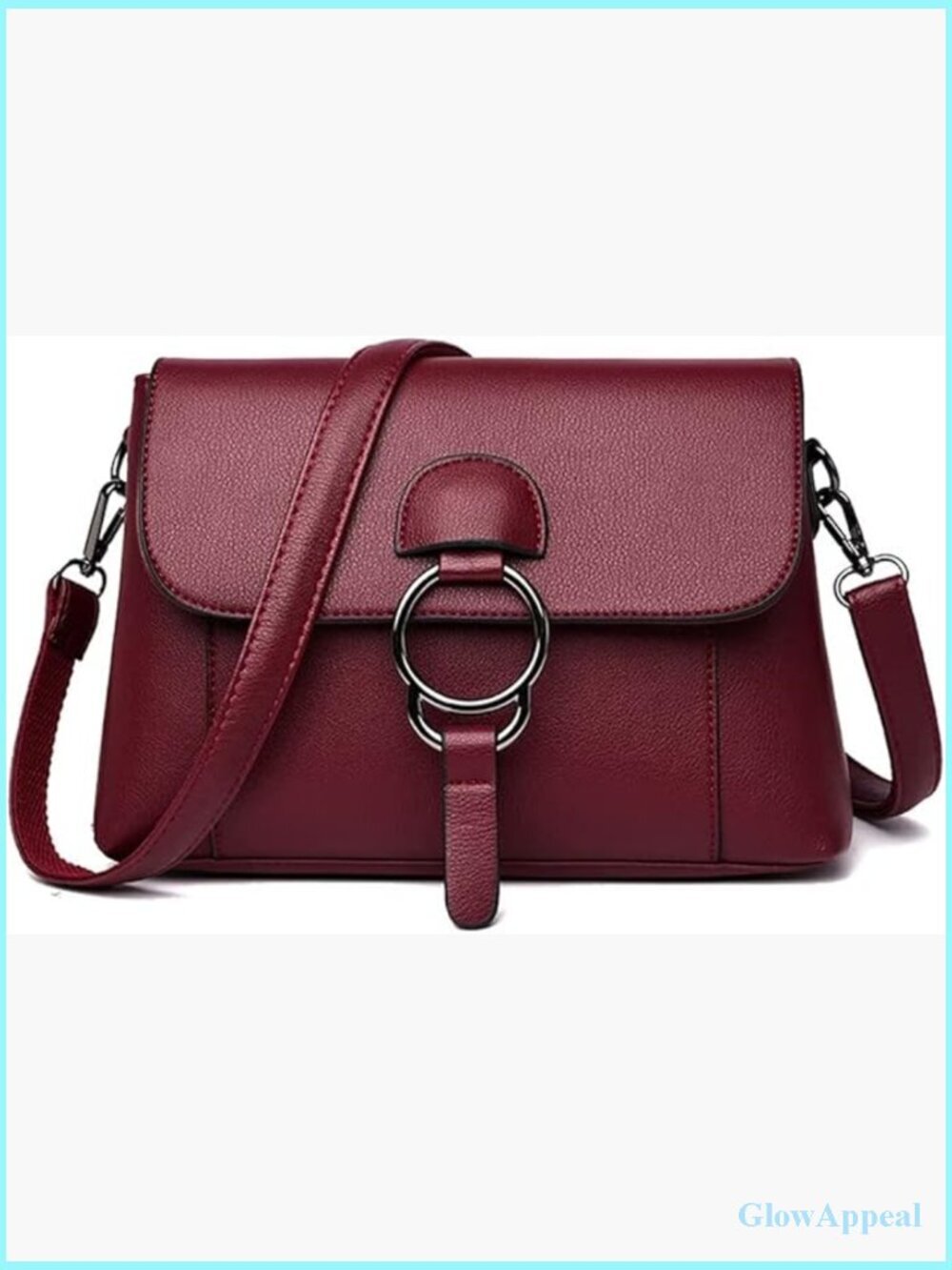 Vegan Leather Crossbody Bag Multi-pocket Shoulder Tote Hobo Satchel
